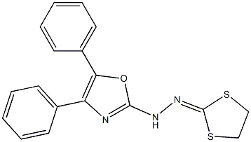 1,3-Dithiolan-2-one (4,5-diphenyloxazol-2-yl)hydrazone Struktur