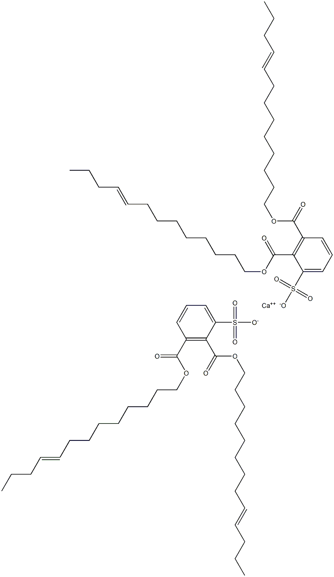 Bis[2,3-di(9-tridecenyloxycarbonyl)benzenesulfonic acid]calcium salt Struktur