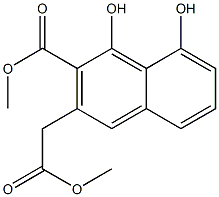 3-(Methoxycarbonyl)-4,5-dihydroxynaphthalene-2-acetic acid methyl ester Struktur