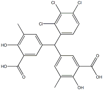 5,5'-(2,3,4-Trichlorobenzylidene)bis(3-methylsalicylic acid) Struktur