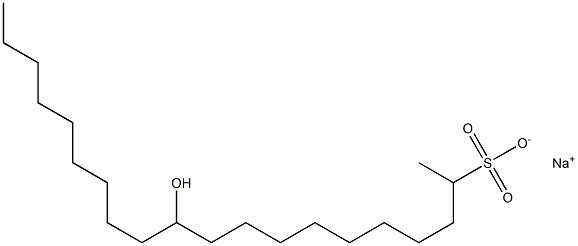 11-Hydroxyicosane-2-sulfonic acid sodium salt Struktur