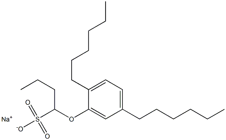 1-(2,5-Dihexylphenoxy)butane-1-sulfonic acid sodium salt Struktur