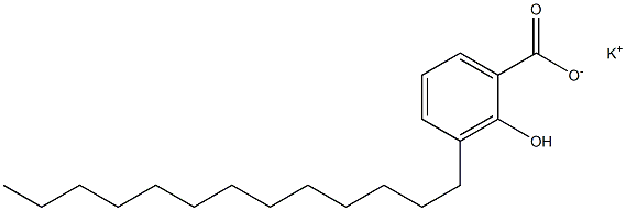 3-Tridecyl-2-hydroxybenzoic acid potassium salt Struktur