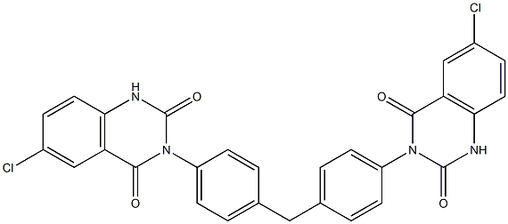 3,3'-[Methylenebis(4,1-phenylene)]bis[6-chloroquinazoline-2,4(1H,3H)-dione] Struktur