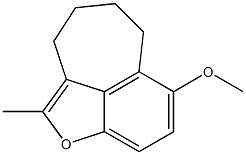 2-Methyl-7-methoxy-3,4,5,6-tetrahydrocyclohepta[cd]benzofuran Struktur