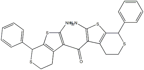 Phenyl[(2-amino-4,5-dihydro-7H-thieno[2,3-c]thiopyran)-3-yl] ketone Struktur