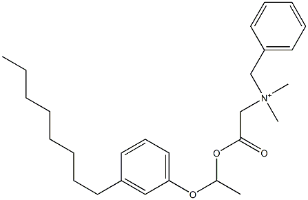 N,N-Dimethyl-N-benzyl-N-[[[1-(3-octylphenyloxy)ethyl]oxycarbonyl]methyl]aminium Struktur