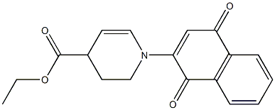 1-[(1,4-Dihydro-1,4-dioxonaphthalen)-2-yl]-1,2,3,4-tetrahydropyridine-4-carboxylic acid ethyl ester Struktur