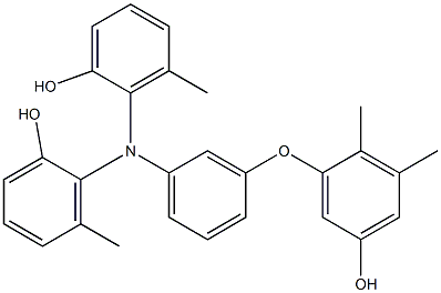 N,N-Bis(2-hydroxy-6-methylphenyl)-3-(5-hydroxy-2,3-dimethylphenoxy)benzenamine Struktur