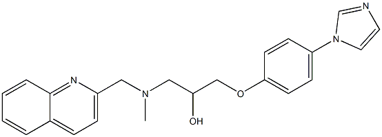 2-[4-(1H-Imidazol-1-yl)phenoxy]-1-[[N-(2-quinolinylmethyl)methylamino]methyl]ethanol Struktur