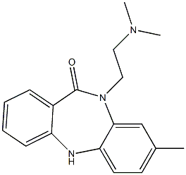 10,11-Dihydro-10-[2-(dimethylamino)ethyl]-8-methyl-5H-dibenzo[b,e][1,4]diazepin-11-one Struktur