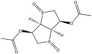 (3R,3aR,6R,6aR)-3,6-Bis(acetyloxy)-2,3,3a,5,6,6a-hexahydrothieno[3,2-b]thiophene 1,4-dioxide Struktur