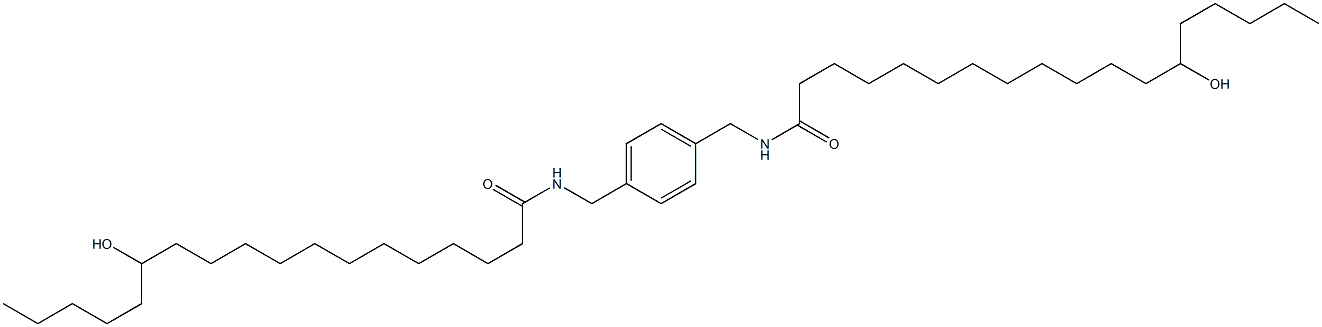 N,N'-(1,4-Phenylenebismethylene)bis(13-hydroxystearamide) Struktur