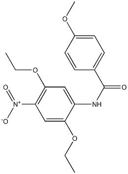 4-Methoxy-2',5'-diethoxy-4'-nitrobenzanilide Struktur