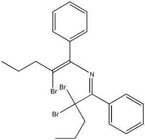 4,4,8-Tribromo-5,7-diphenyl-6-aza-5,7-undecadiene Struktur