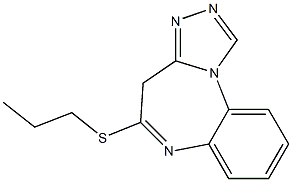 5-(Propylthio)-4H-[1,2,4]triazolo[4,3-a][1,5]benzodiazepine Struktur