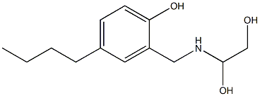 2-[(1,2-Dihydroxyethyl)aminomethyl]-4-butylphenol Struktur