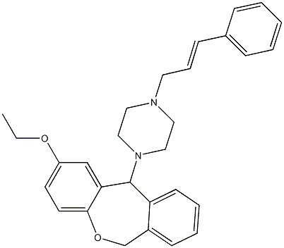 11-(4-Cinnamyl-1-piperazinyl)-2-ethoxy-6,11-dihydrodibenz[b,e]oxepin Struktur