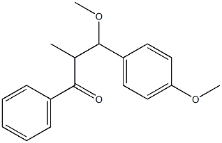 3-Methoxy-3-(4-methoxyphenyl)-2-methyl-1-phenyl-1-propanone Struktur