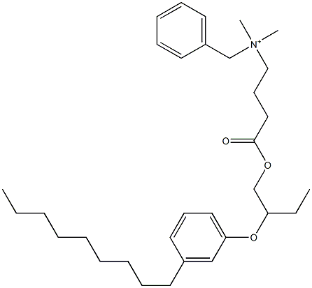 N,N-Dimethyl-N-benzyl-N-[3-[[2-(3-nonylphenyloxy)butyl]oxycarbonyl]propyl]aminium Struktur