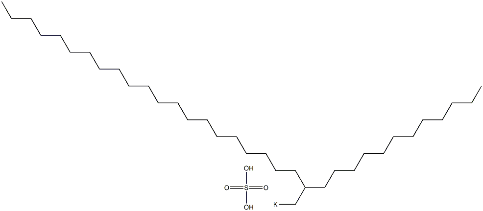 Sulfuric acid 2-dodecyltricosyl=potassium salt Struktur