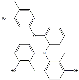 N,N-Bis(3-hydroxy-2-methylphenyl)-2-(3-hydroxy-4-methylphenoxy)benzenamine Struktur