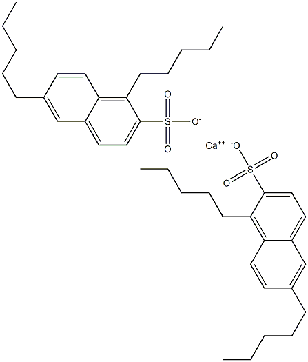 Bis(1,6-dipentyl-2-naphthalenesulfonic acid)calcium salt Struktur