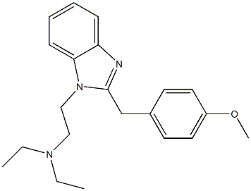 1-[2-(Diethylamino)ethyl]-2-(p-methoxybenzyl)-1H-benzimidazole Struktur