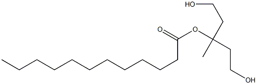 Dodecanoic acid 3-hydroxy-1-(2-hydroxyethyl)-1-methylpropyl ester Struktur