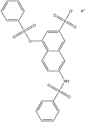 7-(Phenylsulfonylamino)-4-(phenylsulfonyloxy)-2-naphthalenesulfonic acid potassium salt Struktur