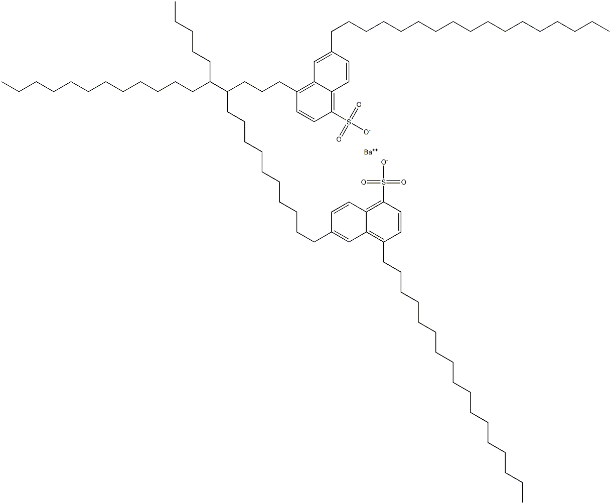 Bis(4,6-diheptadecyl-1-naphthalenesulfonic acid)barium salt Struktur