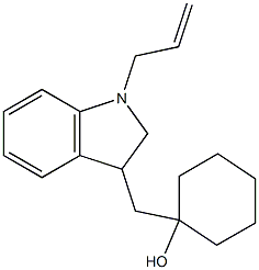 1-(1-Allylindolin-3-ylmethyl)cyclohexan-1-ol Struktur