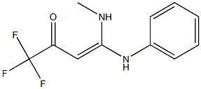 1,1,1-Trifluoro-4-methylamino-4-phenylamino-3-buten-2-one Struktur