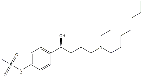 N-[4-[(1S)-4-(Ethylheptylamino)-1-hydroxybutyl]phenyl]methanesulfonamide Struktur