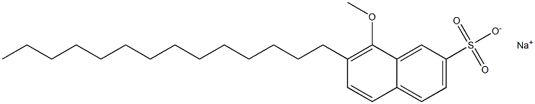 8-Methoxy-7-tetradecyl-2-naphthalenesulfonic acid sodium salt Struktur