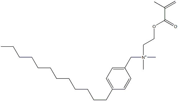 4-Dodecyl-N,N-dimethyl-N-[2-[(2-methyl-1-oxo-2-propenyl)oxy]ethyl]benzenemethanaminium Struktur