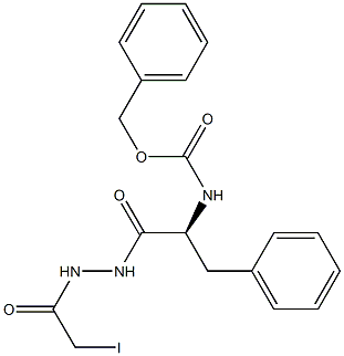 1-[N-(Benzyloxycarbonyl)-L-phenylalanyl]-2-(iodoacetyl)hydrazine Struktur