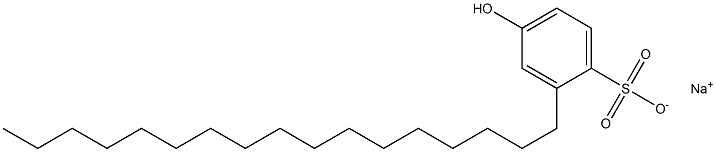 4-Hydroxy-2-heptadecylbenzenesulfonic acid sodium salt Struktur