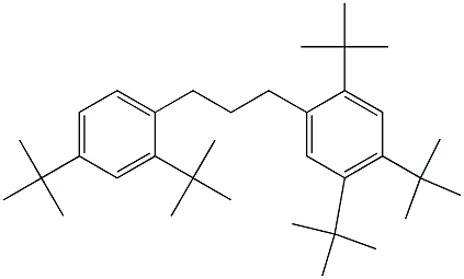 1-(2,4,5-Tri-tert-butylphenyl)-3-(2,4-di-tert-butylphenyl)propane Struktur