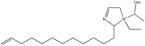 2-(11-Dodecenyl)-1-ethyl-1-(1-hydroxyethyl)-3-imidazoline-1-ium Struktur