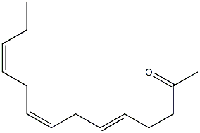 (5E,8Z,11Z)-5,8,11-Tetradecatrien-2-one Struktur