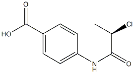 (+)-4-[[(R)-2-Chloropropionyl]amino]benzoic acid Struktur