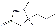 4-Propyl-3,4-dimethyl-2-cyclopenten-1-one Struktur