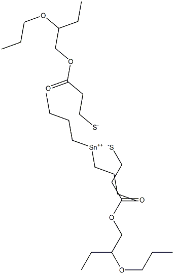 Dibutyltin(IV)bis[3-(2-propoxybutoxy)-3-oxopropane-1-thiolate] Struktur