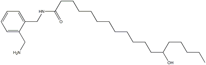 13-Hydroxy-N-(2-aminomethylbenzyl)stearamide Struktur