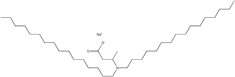 3-(Dihexadecylamino)butyric acid sodium salt Struktur