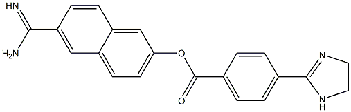 4-[(4,5-Dihydro-1H-imidazol)-2-yl]benzoic acid 6-amidino-2-naphtyl ester Struktur