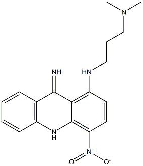 9,10-Dihydro-9-imino-4-nitro-N-[3-(dimethylamino)propyl]acridin-1-amine Struktur