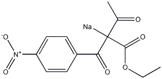 2-(p-Nitrobenzoyl)-2-sodio-3-oxobutyric acid ethyl ester Struktur