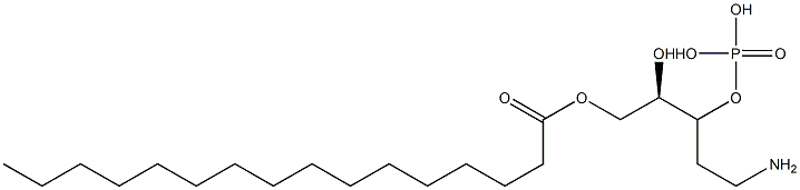 Phosphoric acid hydrogen (2-aminoethyl)[(R)-2-hydroxy-3-(palmitoyloxy)propyl] ester Struktur